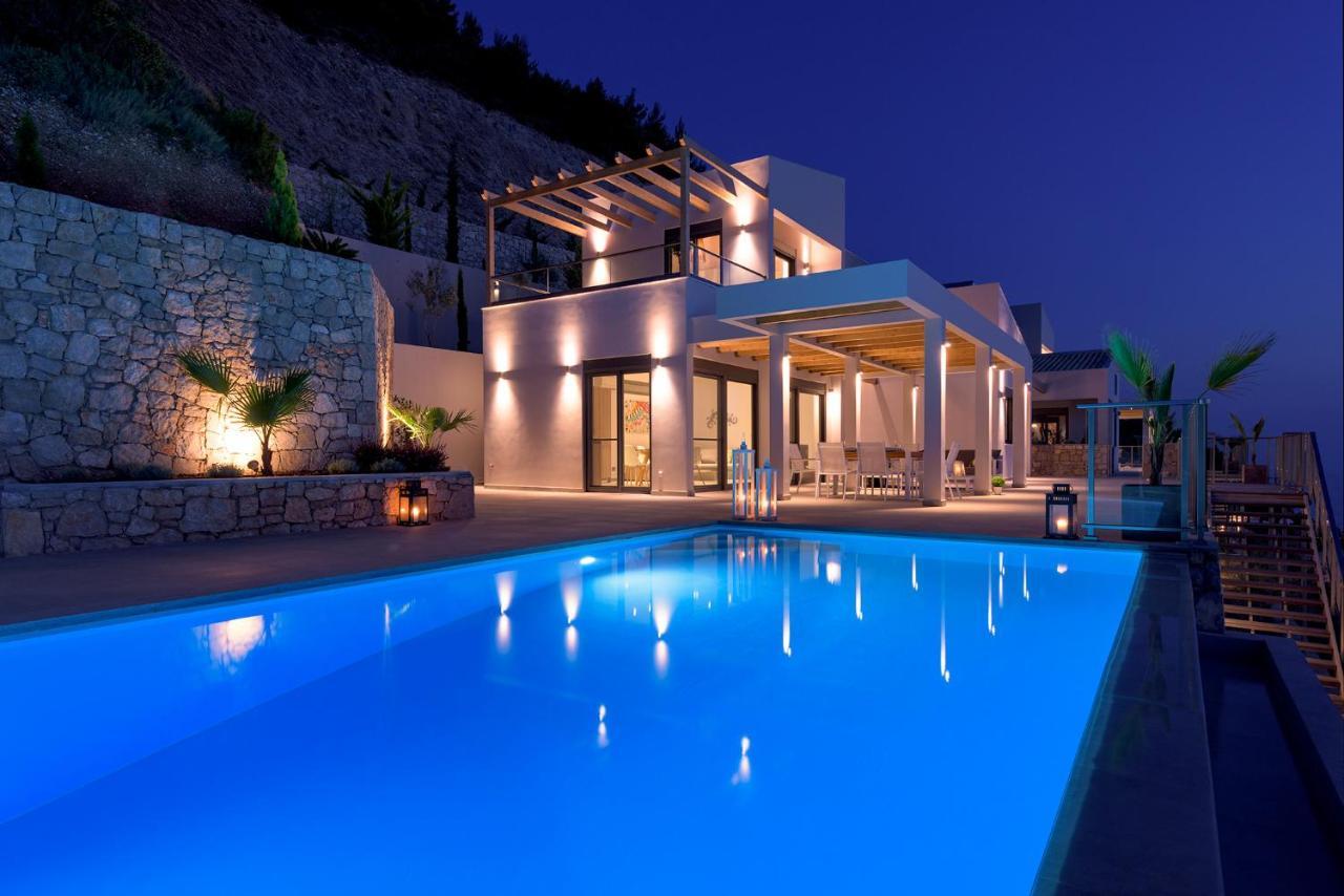 Kathisma Bay Villas - Luxury Villas- Villa Oceanos Каламици Экстерьер фото